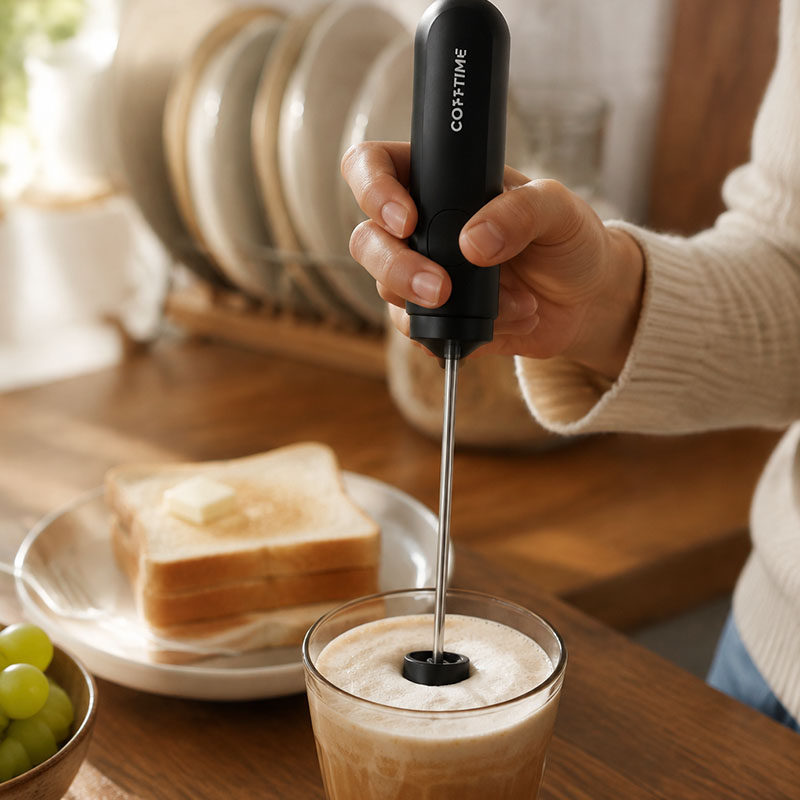 Electric Milk Frother Handheld - Elektrische melkopschuimer, maakt moeiteloos melkschuim, elektrische