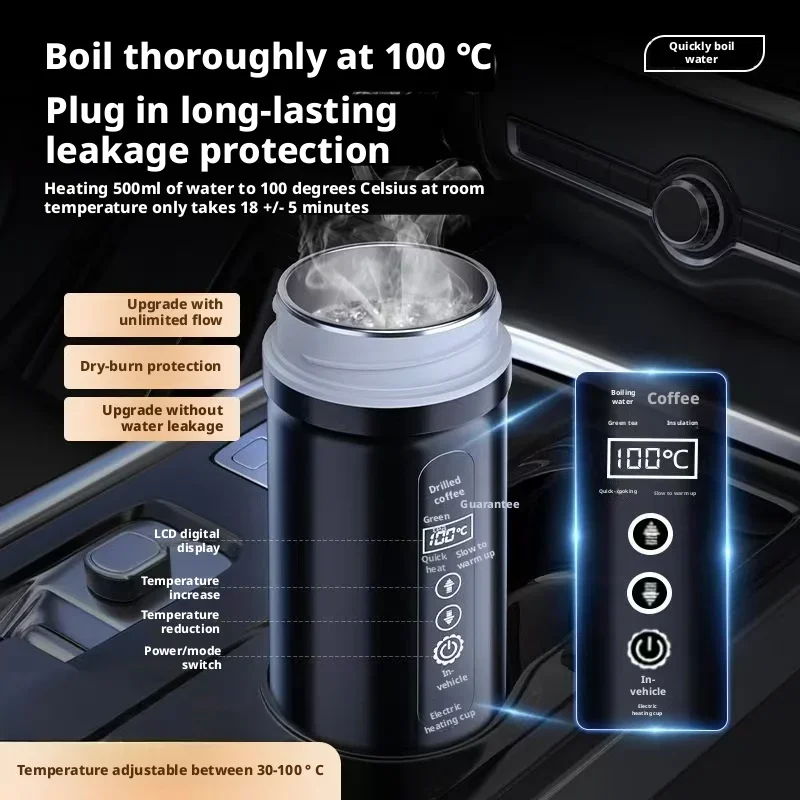 Electric Kettle Temperature Control - Winterauto elektrische waterkoker 12V/24V universeel voor