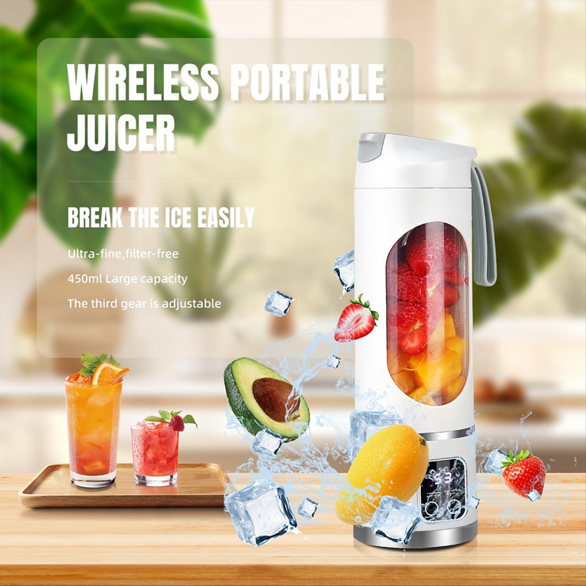 Portable Blender Usb Rechargeable - A20M USB oplaadbare draagbare blender 8-bladige