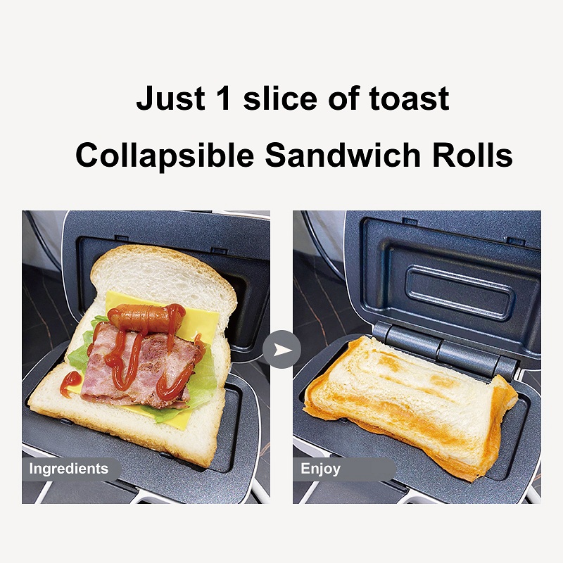 500W Mini Elektrische Sandwich - Mini Waffle Maker Machine recensie en prijs