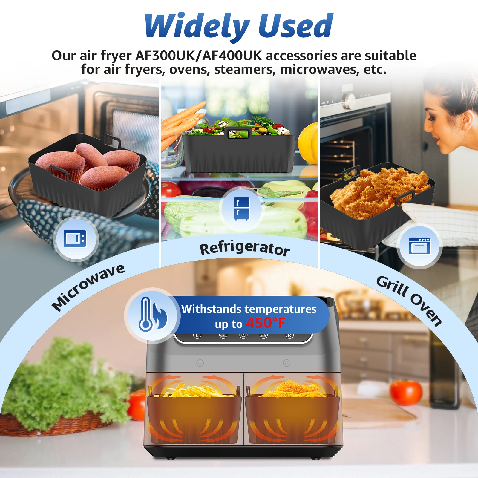 2 stuks siliconen bakvellen vo - Air Fryer Silicone Pot Liner recensie en prijs